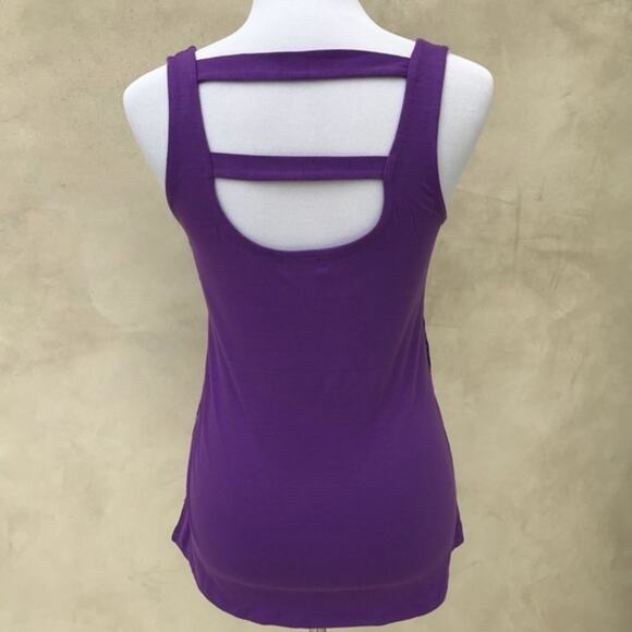Sequin Strappy Tank Top Purple Cheetah Print NWOT - Picture 3 of 4